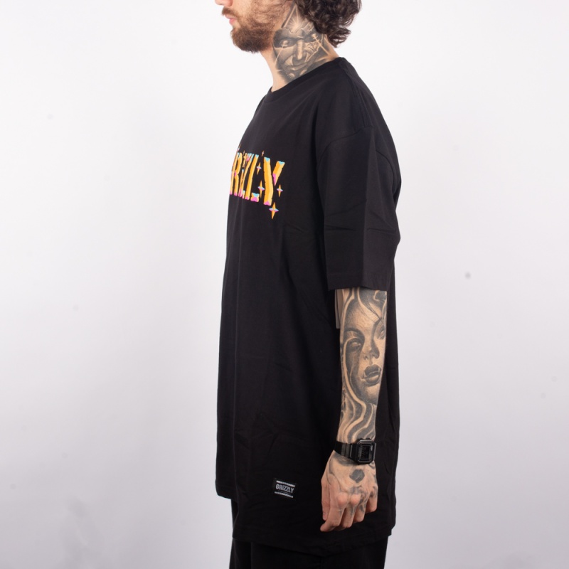 Camiseta Grizzly Beveled Preto
